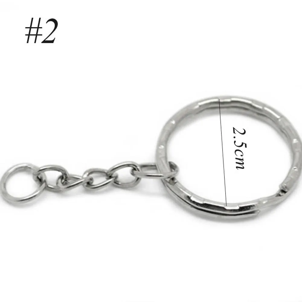 

25 мм ювелирные изделия DIY полированный серебряный брелок для ключей короткая цепочка