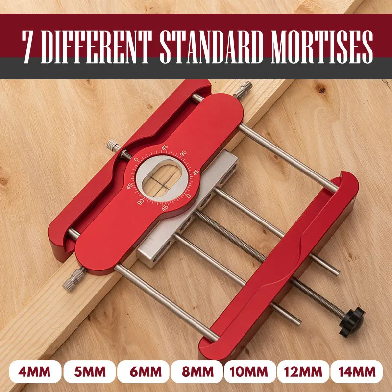 All Metal Precision mortasing Jig Loose Tenon Joinery Jig 2 in 1 Punch Locator Doweling Jig Connector Fastener strumenti per la lavorazione del legno