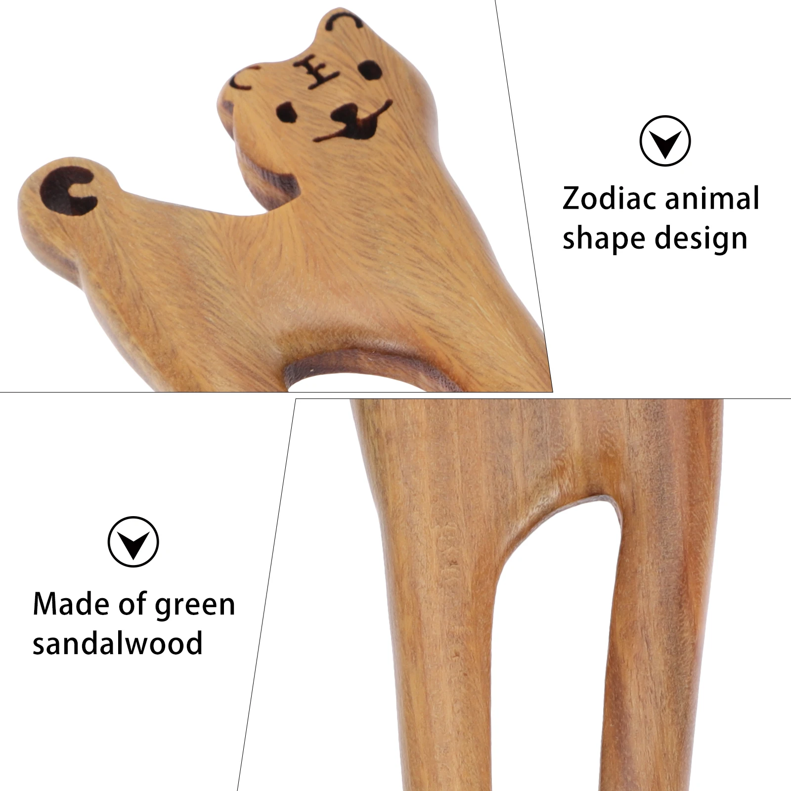 

Hairpins Women Bun Fork Wood Stick Hairstyle Accessory Durable Safe Elegant Temperament Gift Zodiac Tiger Hairpin