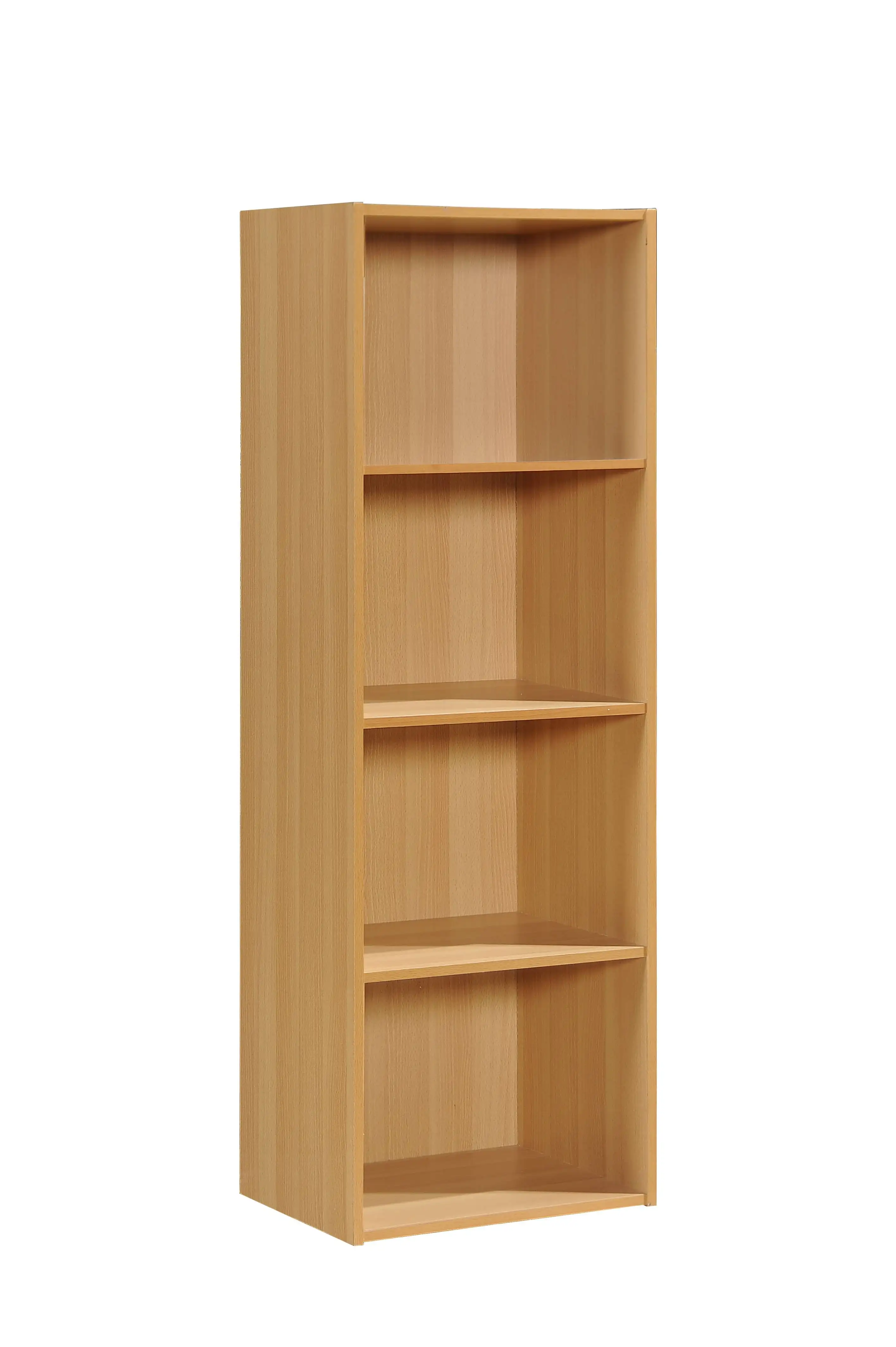 

4-Shelf Wood Bookcase, Brown