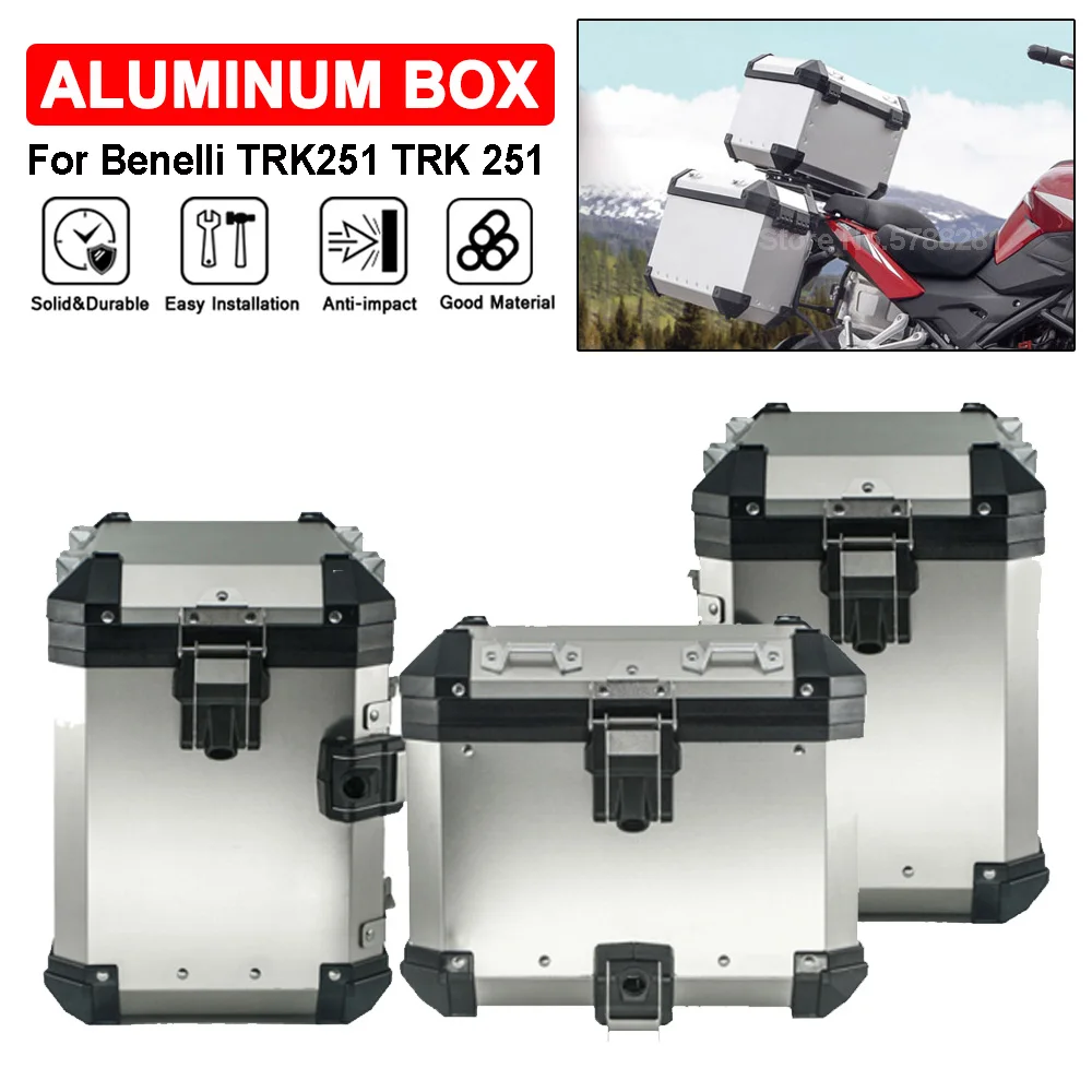 

Aluminum Box Stainless Steel Luggage Rack For Benelli TRK251 TRK 251 Motorcycle Tail Trunk Top Case Pannier Saddlebag Bracket