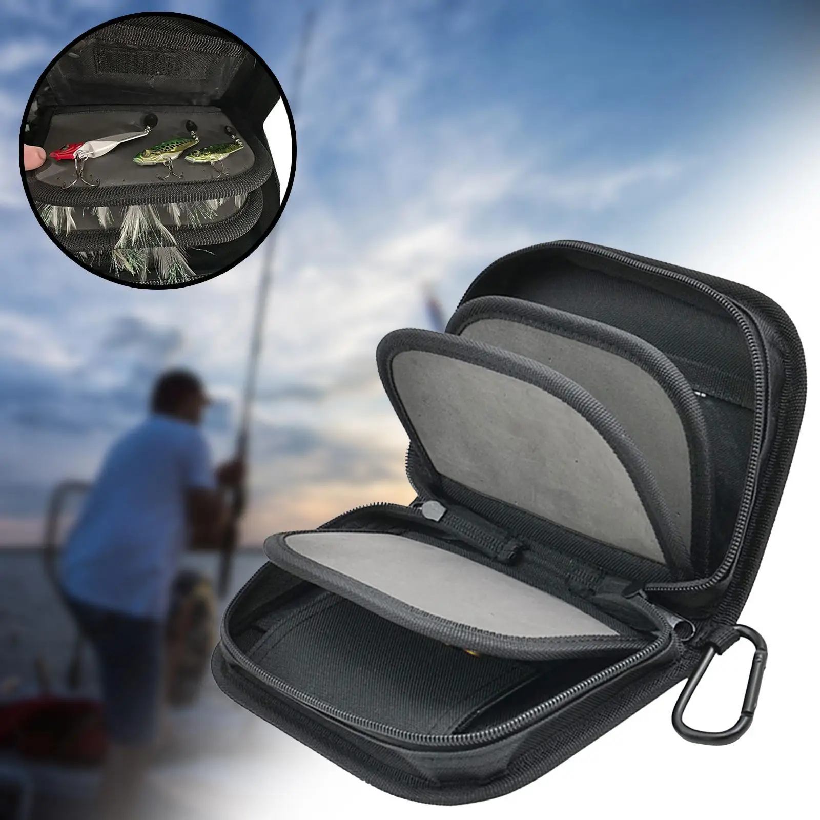 

Сумка-органайзер для рыболовных приманок с застежкой-молнией для снастей и аксессуаров