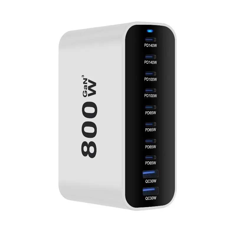 Sale New 800W 8C2A USB C Charger Portable 10-Port Charging Station Desktop Charger for Mobile Phones Tablets And More