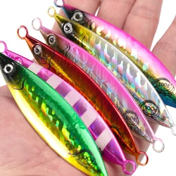 Jigging Spoon Metal Plate Fishing Lure 20g 30g 40g 60g 80g 100g 150g 200g Shore Casting Jig Sea Bass Fast Sinking Bait Jerkbait