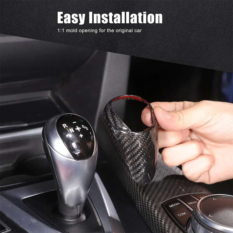 

For BMW M3 F80 2018 Car Gear Shift Shift Lever Decoration Gear Handle Real Carbon fiber Cover Interior modification accessories