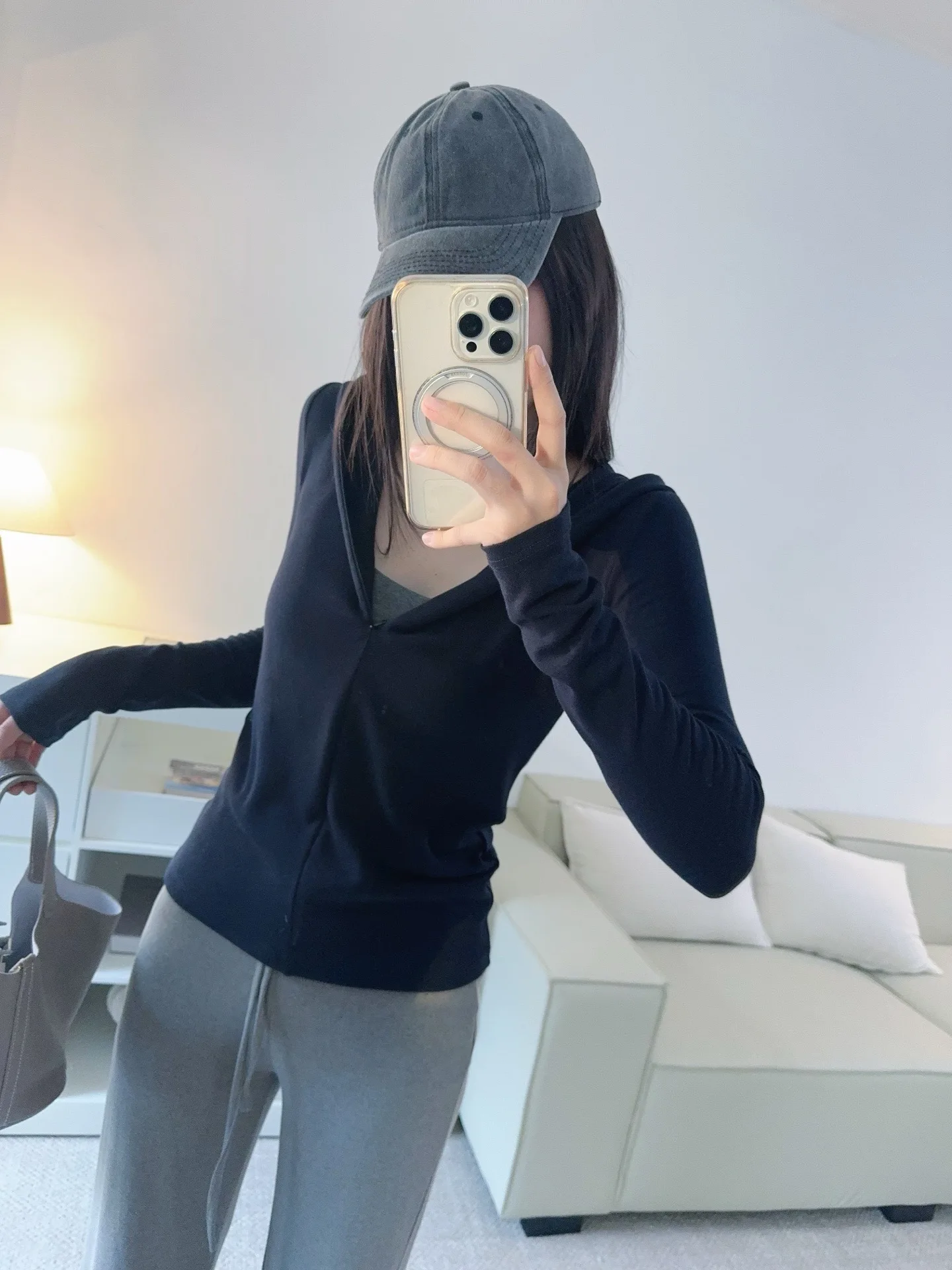 

RIZZMA Повседневный кардиган с капюшоном, женский приталенный эластичный топ с длинными рукавами, осенне-зимняя модная стильная короткая куртка