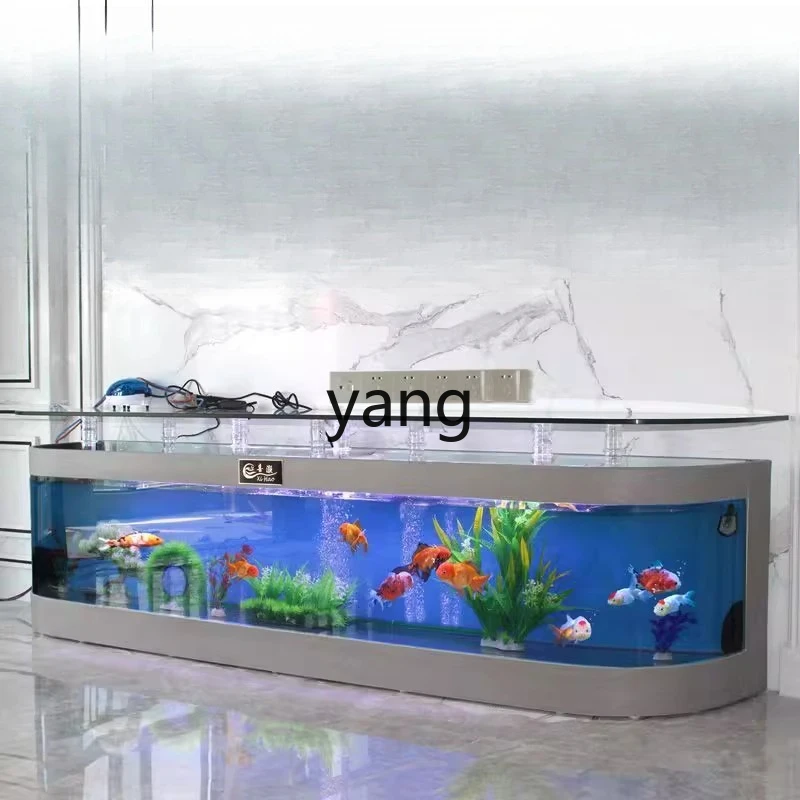 

Lzr TV cabinet fish tank aquarium water-free ecological fish tank glass