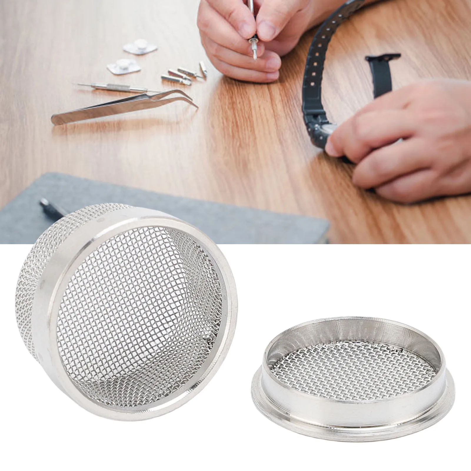 

Корзина для чистки деталей часов из нержавеющей стали, сетчатый держатель для ремонта часов, для ювелирных изделий и мелких компонентов