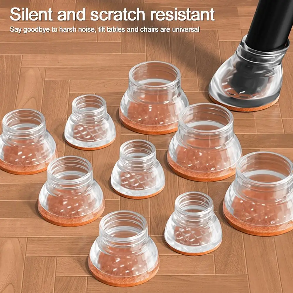 

4pcs/set Round Shape Furniture Felt Pad Decreases Friction Floor Protector Floor Protectors Wear-resisting Anti-Scratch