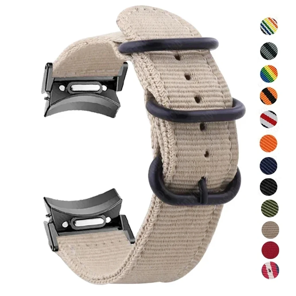 No Gaps Strap Nylon Bands for Samsung Galaxy Watch 6 Classic 43mm 47mm 6 5 4 44mm 40mm Quick Fit Button Watch 5Pro 45mm Bracelet