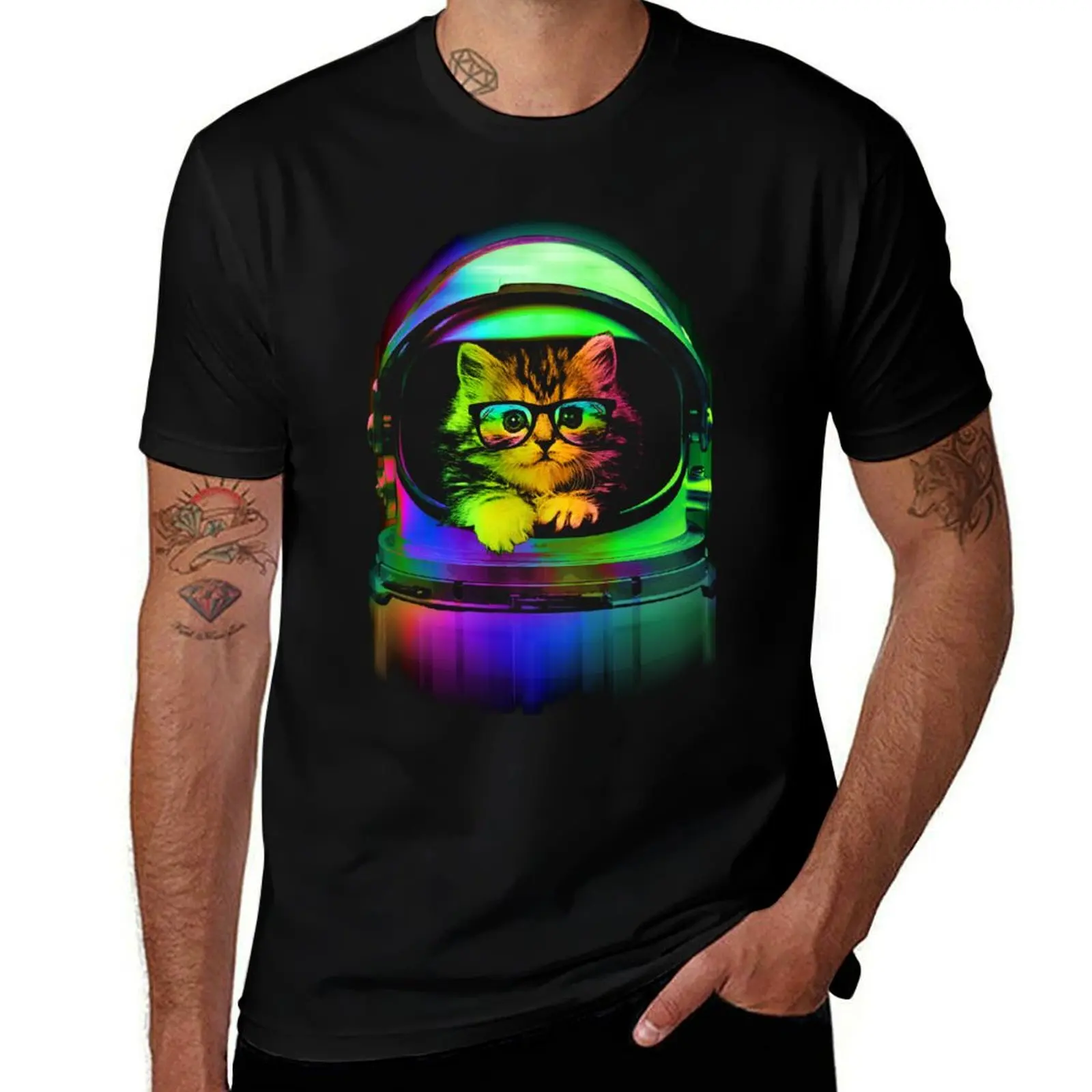 

Cool kitten on the helmet T-Shirt t shirts designer anime t shirts for man