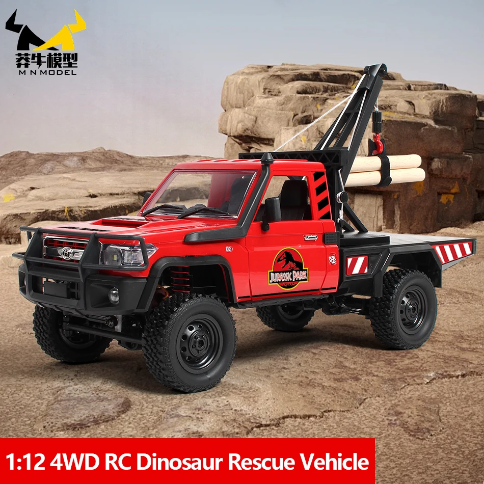 

MN MODEL 1/12 4x4 RC Dinosaur Wading Rescue Car Diving All Terrain Vehicle Climbing Truck Engineering Rock Crawler Toy for Adult