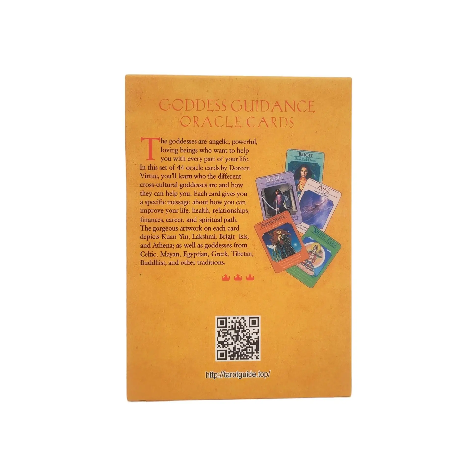 Mazzo Oracle con guida della dea con guida 44 carte Oracle 12 * 8,3 cm