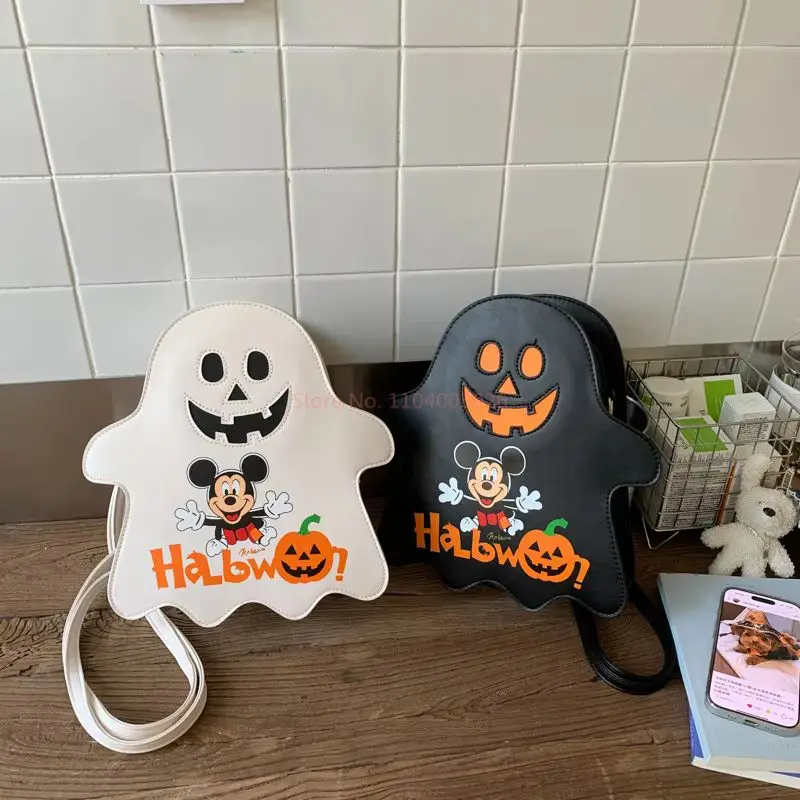 Torby Halloweenowe z Myszką Miki Disneya, Damski Plecak Modny i Wysokiej Jakości, Damska Torba na Ramię, Zabawna Halloweenowa Torba z Dynią