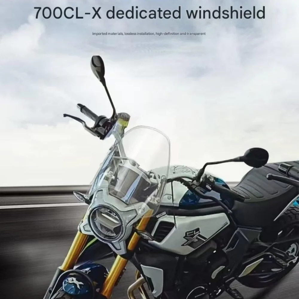 Suitable for CFMOTO Chu Liuxiang 700CL modified windshield heightened windshield front windshield CFMOTO 700CLX accessories700cl