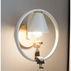 Nordic Modern Iron LED Wall Lamps Creative Personality Art Lamp Living Room Bedroom Bedside Aisle Hotel Restuarant Wall Lights