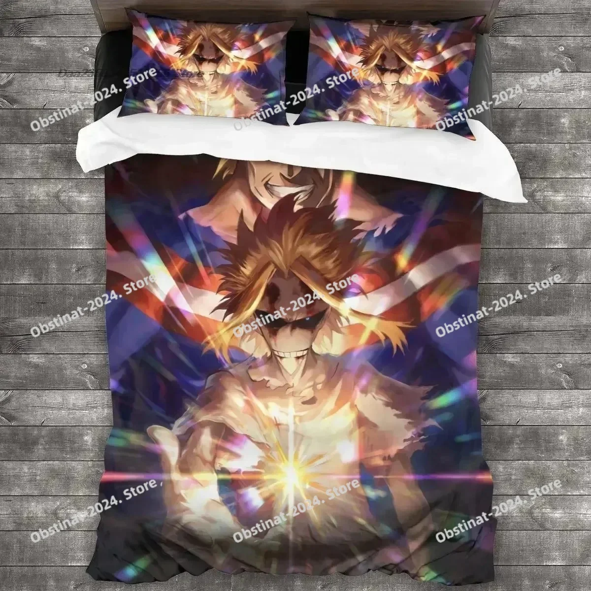Fashion My Hero Academia 3D Printing Comforter Bedding Set,Duvet Cover Quilt Cover Pillowcase,King Queen Size Bedding Set Kid