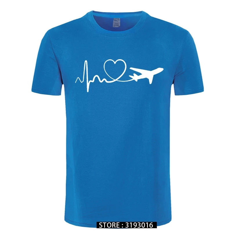 Funny Print Eat Sleep Travel Airplane Heartbeat Joke T-shirt Husband Casual Short Sleeve Cotton Streetwear Hip Hop T Shirts Men