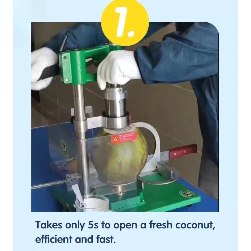 Commercial Manual Coconut Peeling Machine 5S/Piece 304 Stainless Steel Young Coconut Height 125mm-145mm Manual Coconut Opener