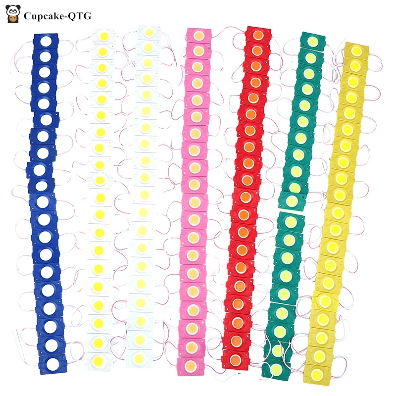 20Pcs Led Module 12V COB Mini Led Light Waterproof Advertisement Led Panel Digital Sign Warm White Red Green Blue Backlight