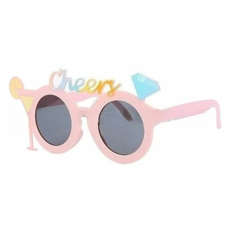 Hawaiian Pink Wine Glasses Beach Party Sunglasses