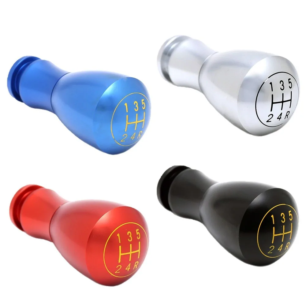 

5 Speed Car Gear Shift Knob Sticker New Arrival Universal Aluminum Sliver Color High Quality Polished Manual Transmission