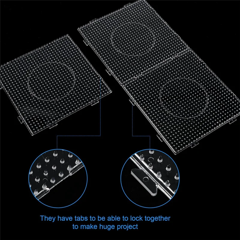 

ABMR-15 шт. 5 мм бусины для предохранителей, перфорированные пластиковые доски для предохранителей, большие прозрачные наборы перфорированных досок, шаблон, принадлежности для бисера