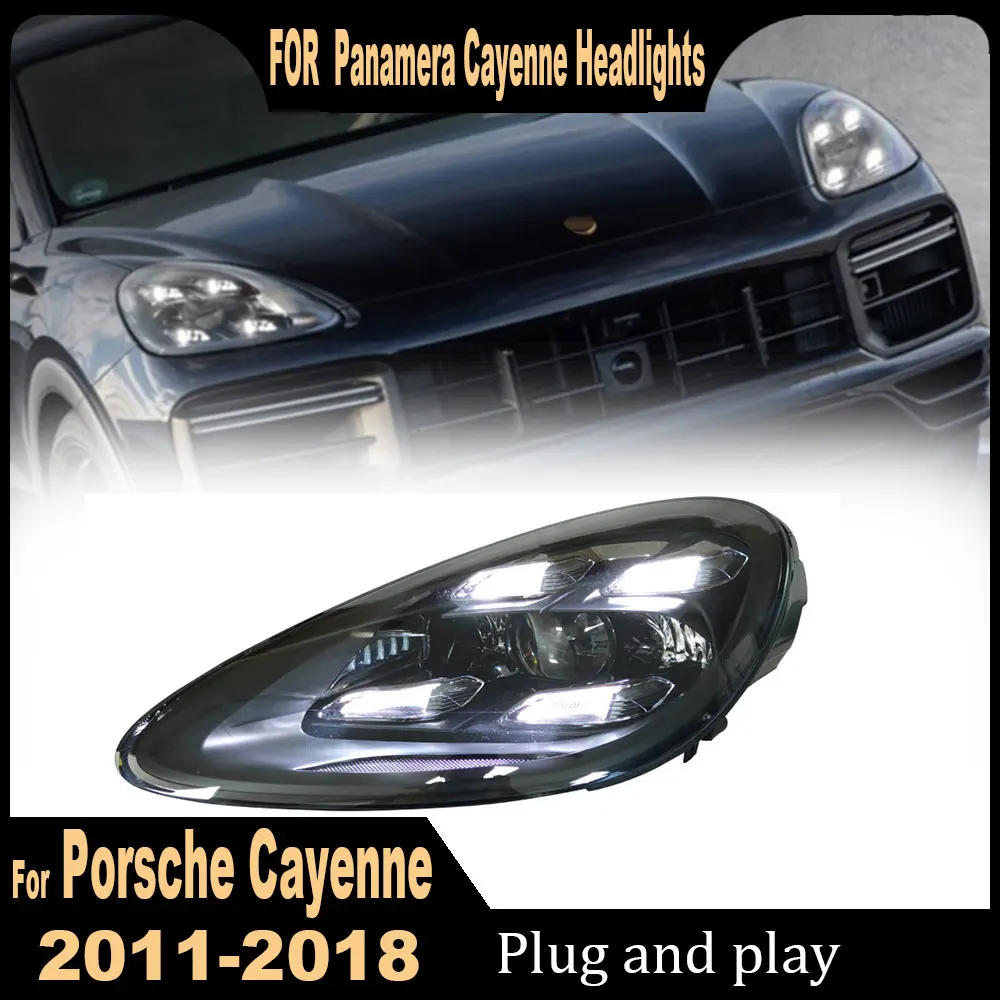 LED Headlights for Porsche Cayenne 958 2011 2012 2013 2014 2015 2016 2017 2018 LED Headlamp DRL  Car Lamp Styling Plug and Play