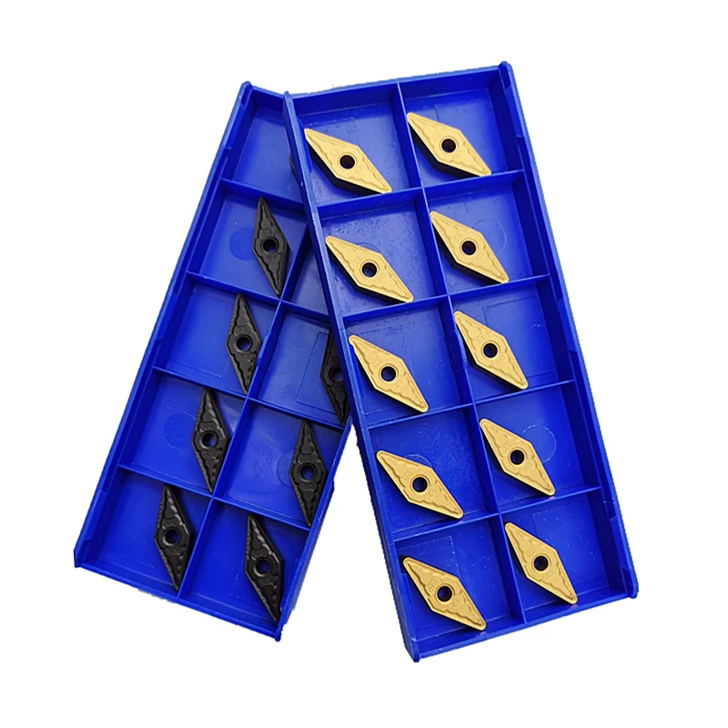 10Pcs คาร์ไบด์แทรก VNMG160404 VNMG160408 VNMG160412น YBC251 YBC252 CNC เครื่องกลึงโลหะเครื่องตัด VNMG สำหรับเหล็ก