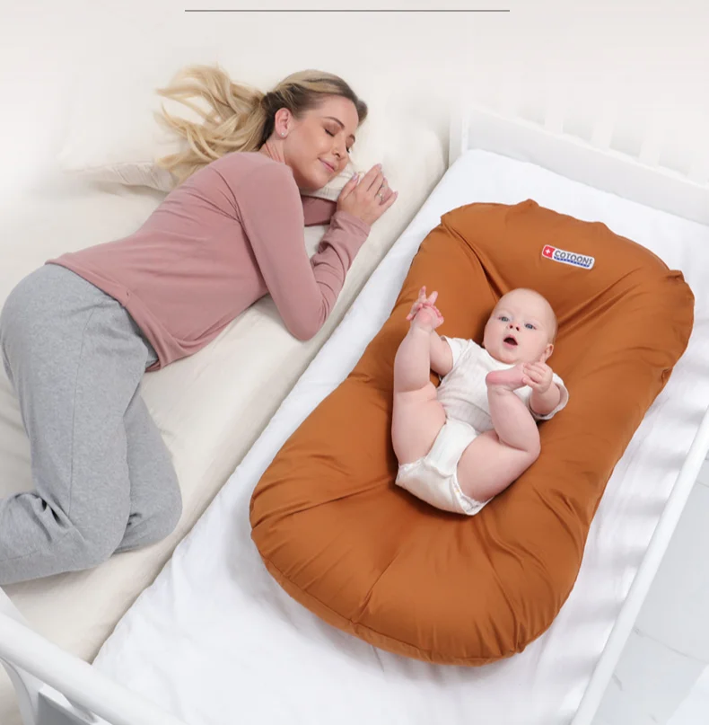 Hot Selling Solid  Detachable Crib Mid-bed Portable Folding Baby Bed Machine Washable Comfortable Baby Cot Mattress Cozy