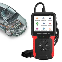 Battery Tester Car Diagnostic Tool T06 Check Engine System Code Reader OBD2 Scanner Multi-language Support Auto Accessories