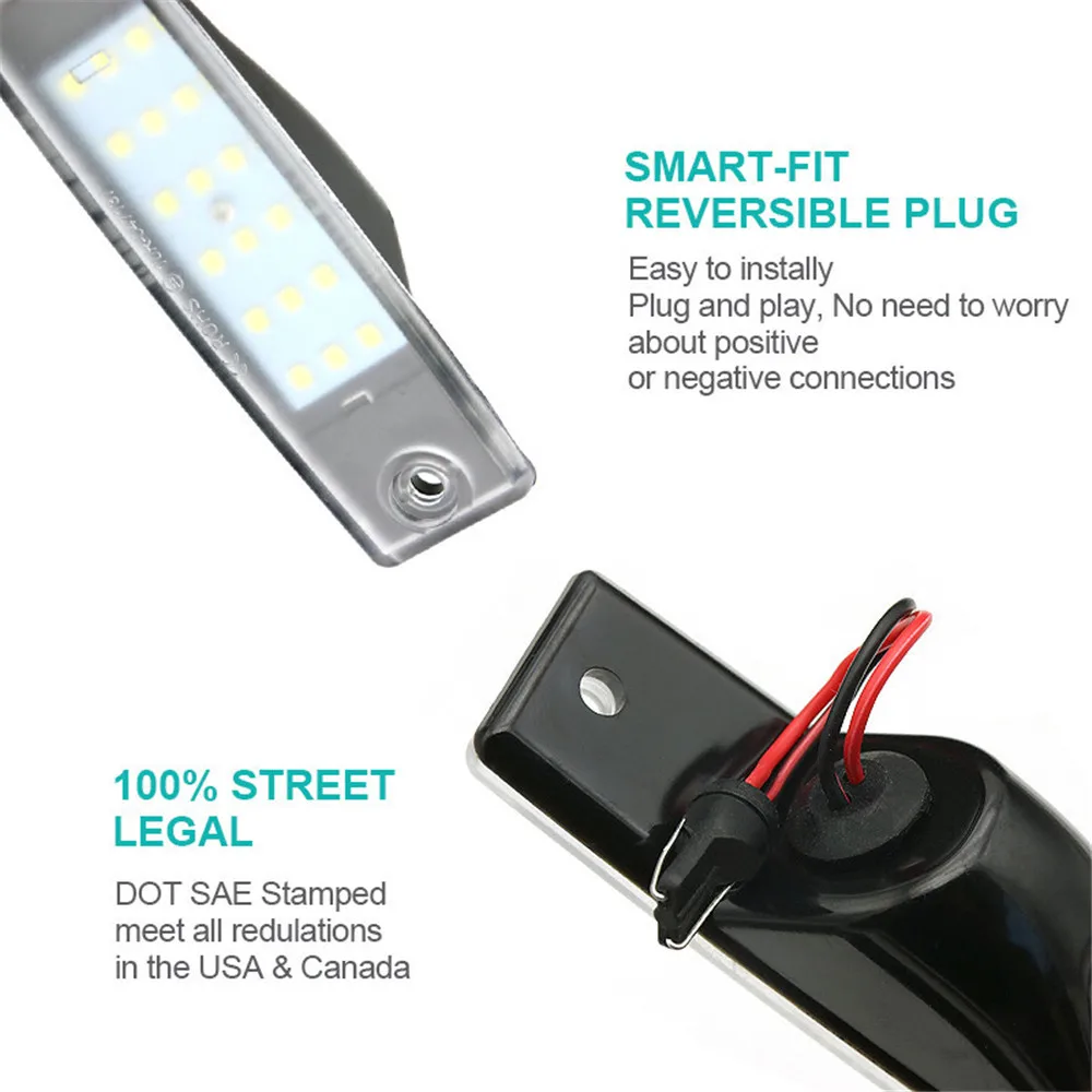 2 قطعة مجموعة مصابيح لوحة ترخيص LED لتويوتا هايلاندر RAV4 لكزس RX300 سليل