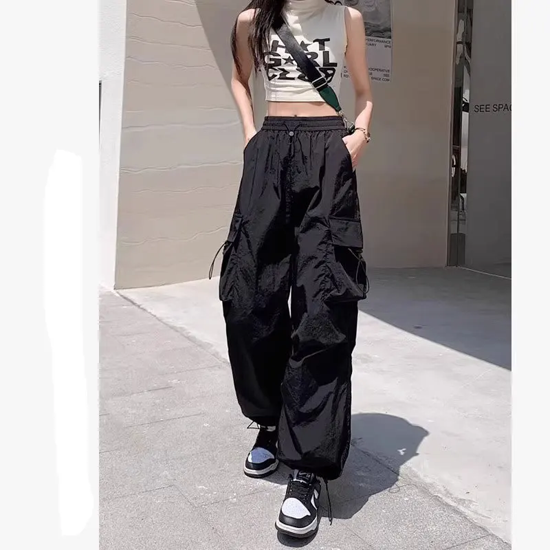 

Широкие брюки Y2K, черные, нерегулярные, женские, зимние, плюшевые, атласные, широкая, Altgoth, рабочая одежда, бархатные, в стиле пэчворк, на флисовой подкладке, 2025 г.