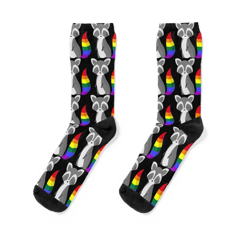 Pride Raccoon Socks Christmas winter sheer Socks Girl Men's