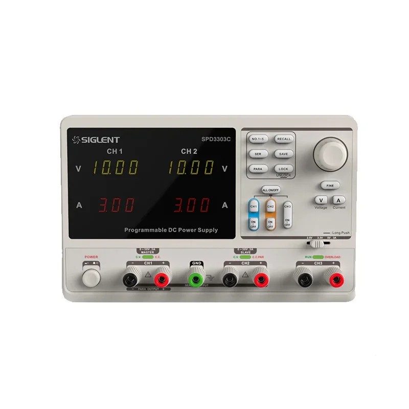 Siglent SPD3303X Alimentatore CC regolabile programmabile a triplo canale ad alta precisione con display TFT-LCD da 4,3 pollici