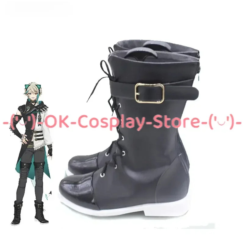 [Angepasst] Vtuber AZA Cosplay Schuhe Anime Spiel Roleplay Kostüm Prop Halloween Karneval Party PU Leder Stiefel