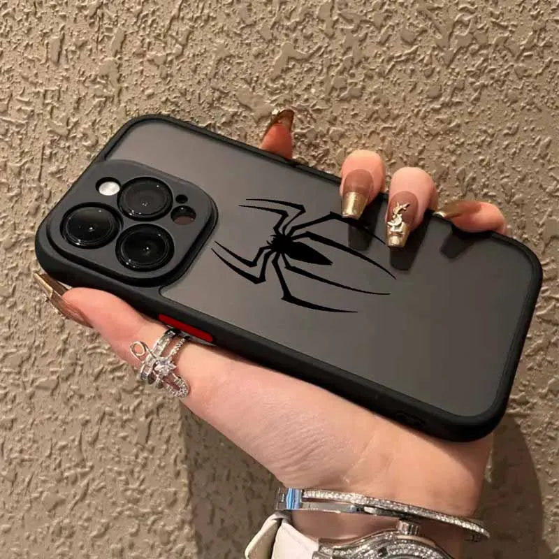 الرجل العنكبوت الرجل الحديدي شعار آيفون 17 الهواء 16E 16 15 14 13 12 11 8 7 ميني برو ماكس زائد متجمد شفافة لينة جراب هاتف #5