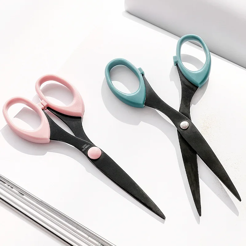 Office Scissors ins Simple Stainless Steel Small Scissors Student Stationery Large Pointed Household Tailor Handmade Scissors