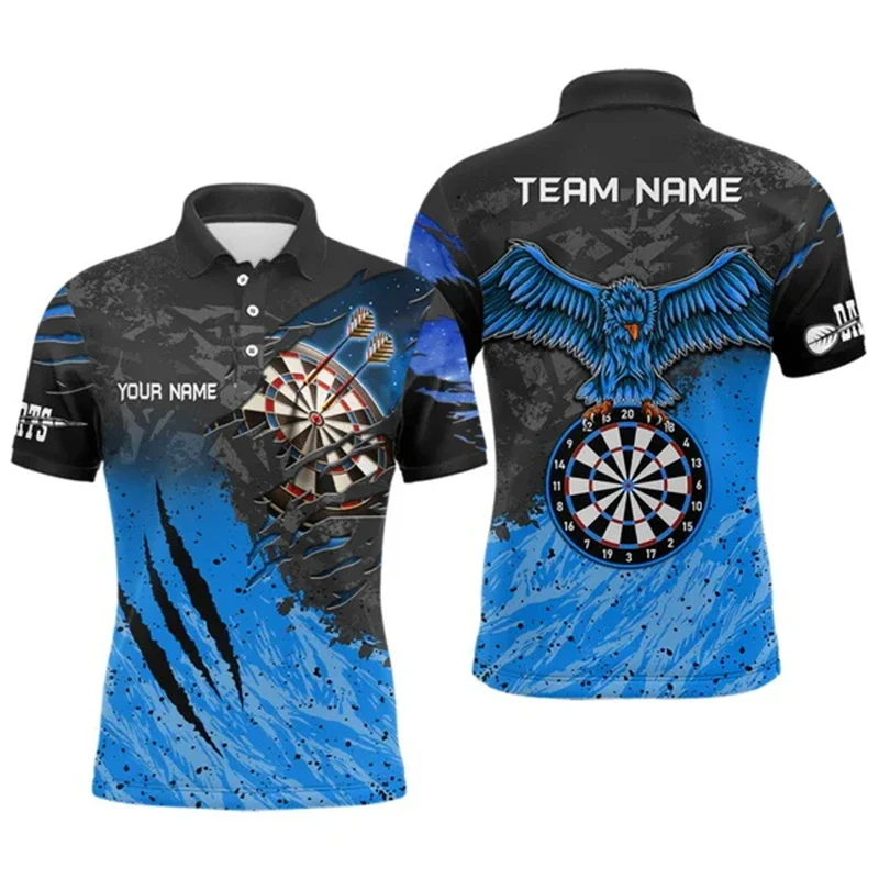 

Darts Custom Name Trend 2025 Men's Polo Shirt Crewneck T-shirt 3D Printed Summer Unisex Casual Short-sleeved Top