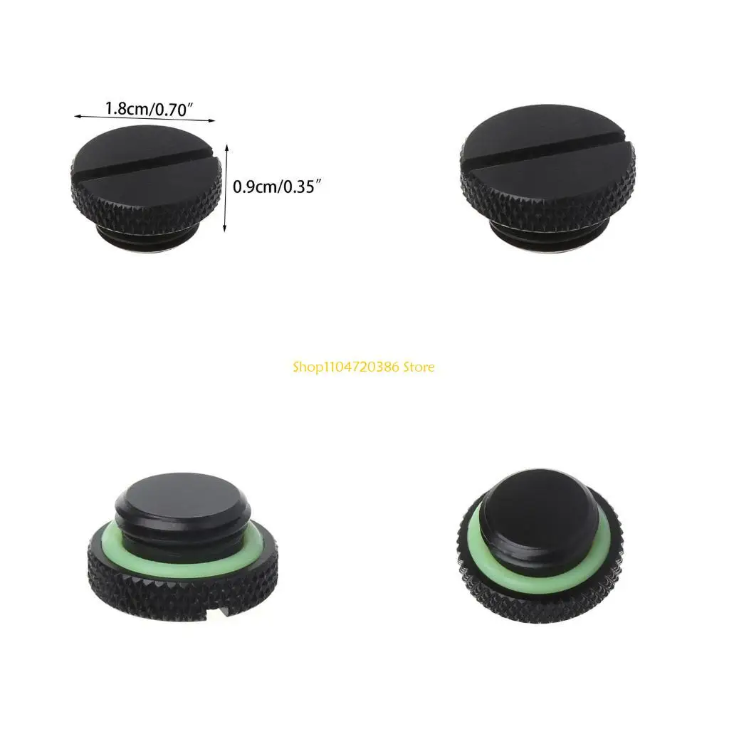 

K0EA Резьба G1/4", тонкая заглушка для заглушки воды, прочный фитинг из латуни/меди, черный