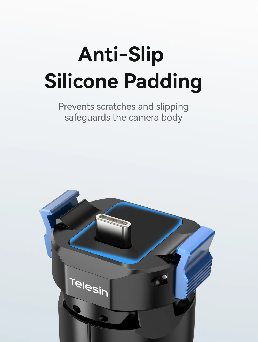 TELESIN Mini Magnetic Tripod for DJI Osmo Pocket 4/3 Base Type-C Charging Adapter Release Camera Stand Mount Holder Stand