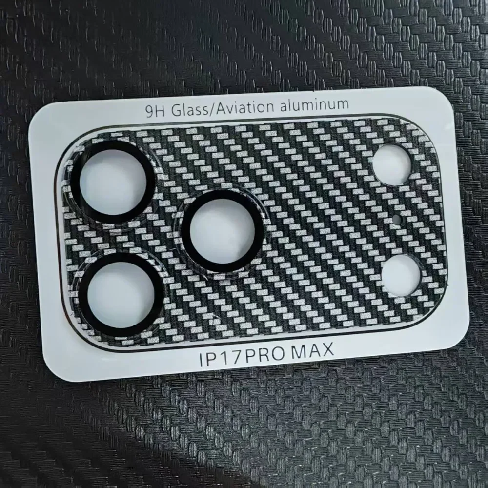 ألياف الكربون كيفلر كامل عدسة الكاميرا حامي غطاء زجاجي آيفون 17 الهواء 17 برو ماكس عالية الجودة عدسة الهاتف الملحقات