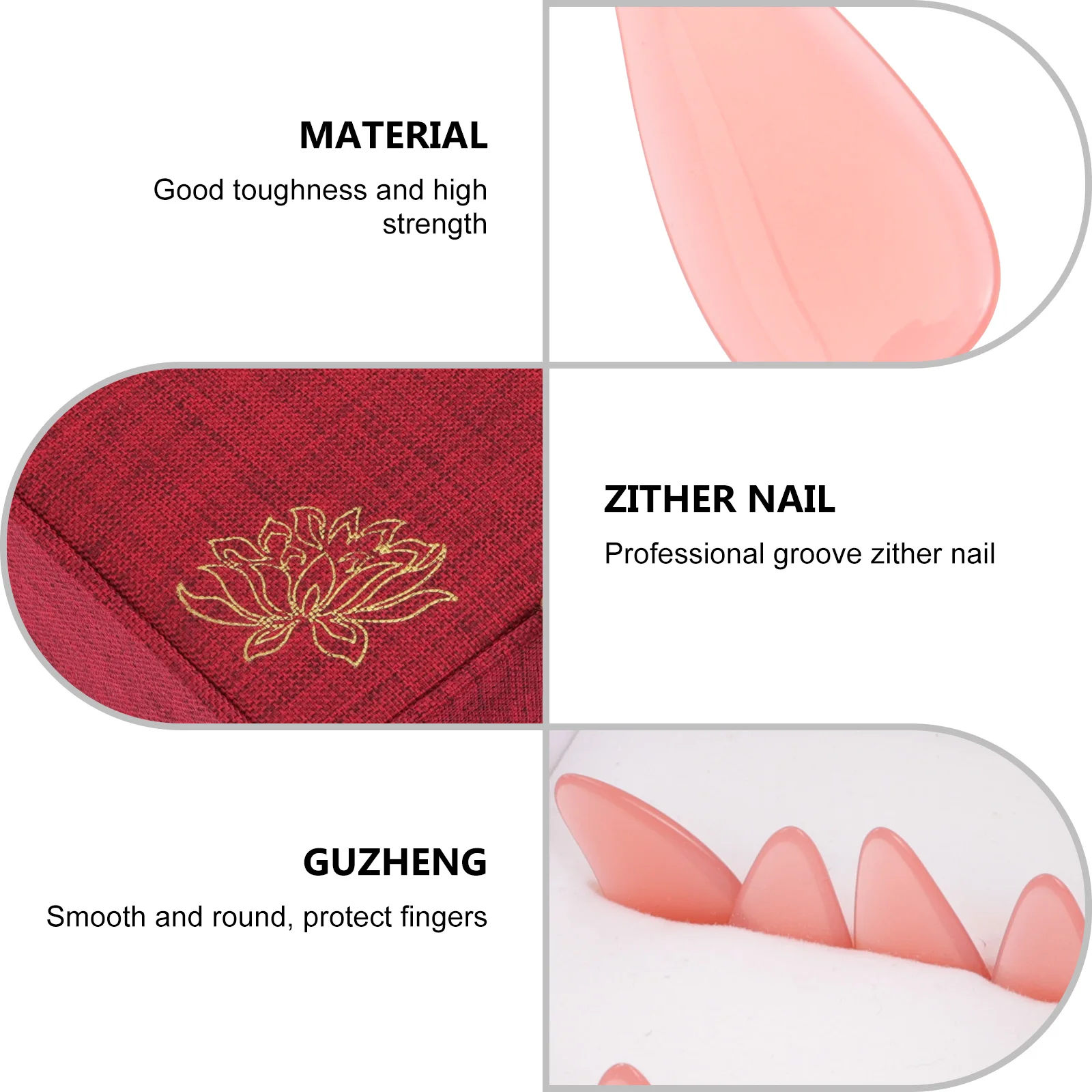 

Crystal Nails Tools Guzheng Picks Professional Playing Practice Cover Manicure Child