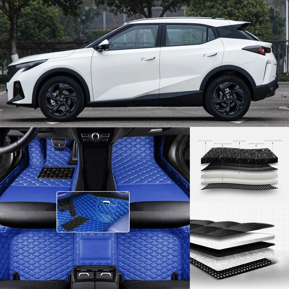 Custom Car Floor Mats For Jeep Cherokee Liberty 1984-2023 Auto Leather Waterproof Carpets Foot Coche Accessorie Floor Liners
