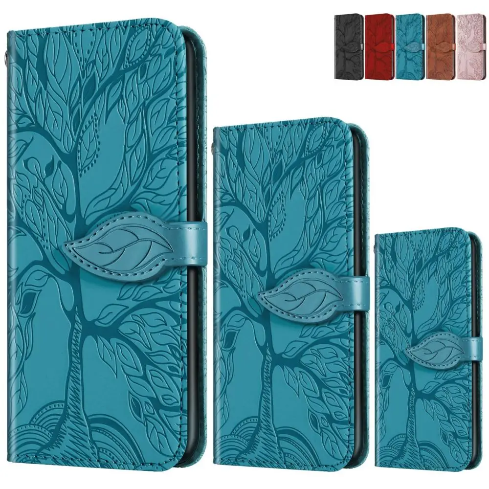 S20FE Life Tree Man Lady Wallet For Case Samsung Galaxy S8 S9 S10 Plus S10E Note 20 Ultra A51 A71 A90 A50 A30 D23G