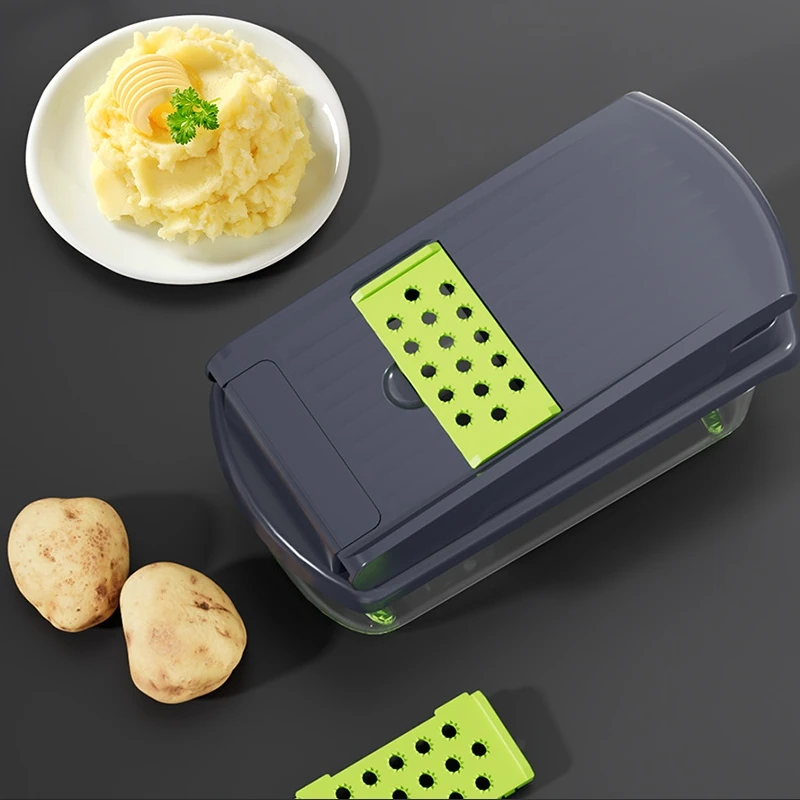 15-in-1 Pro Vegetable Chopper Set - Mandoline Slicer with Grater Peeler Egg Separator Cleaning Brush & Storage Box - Non-Slip