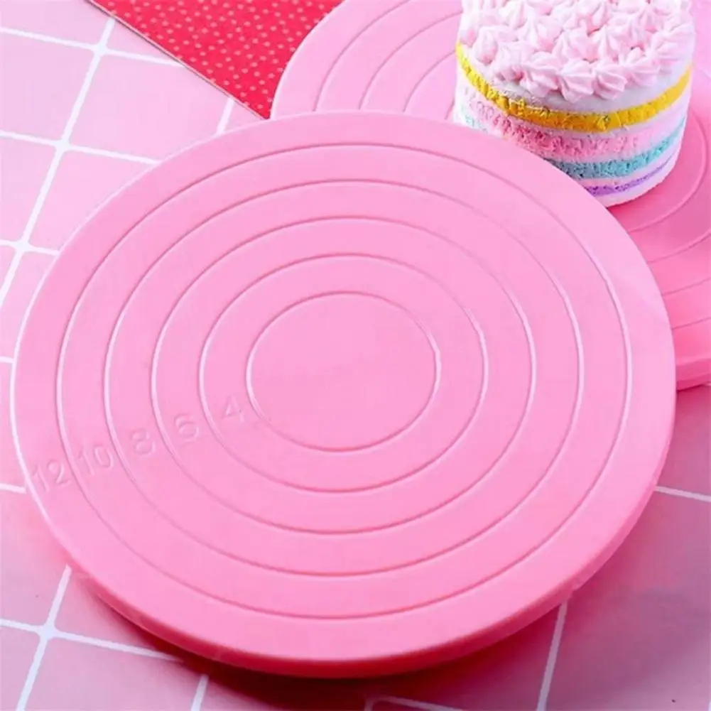 14cm Mini Scale Design Cake Plate Turntable Rotating Anti-skid  Cake Stand Clay Pottery Making Rotating Table Cupcake Display