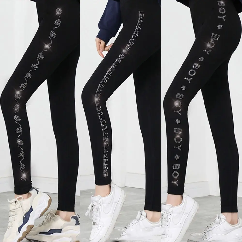 Women\'s Pants Summer New In Fashion Bright Drill Leggings Outwear Sexy High Waist Super Elastic Force Tights Women Clothing