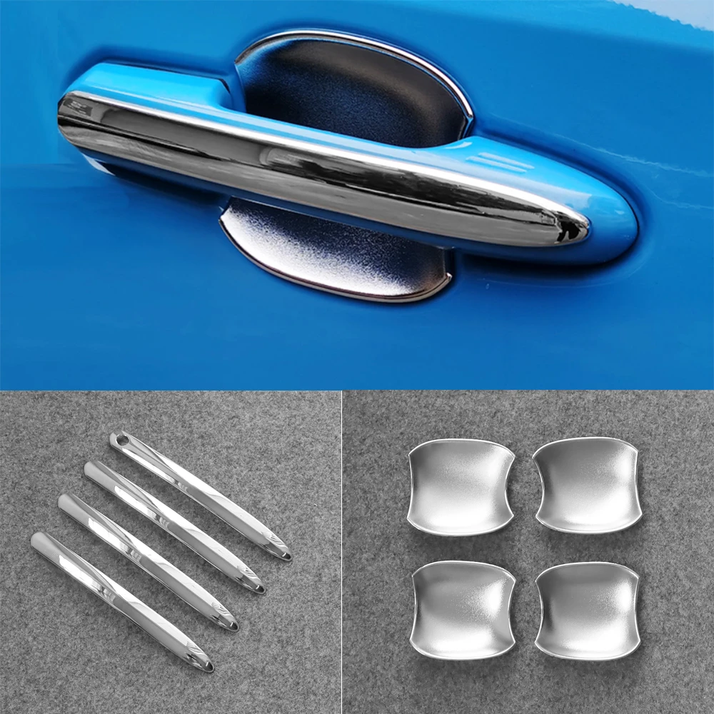 Accessories For 2019-2024 Toyota RAV4 Silver Chrome Door Handle Cover Trim Stickers 8PCS ,auto parts