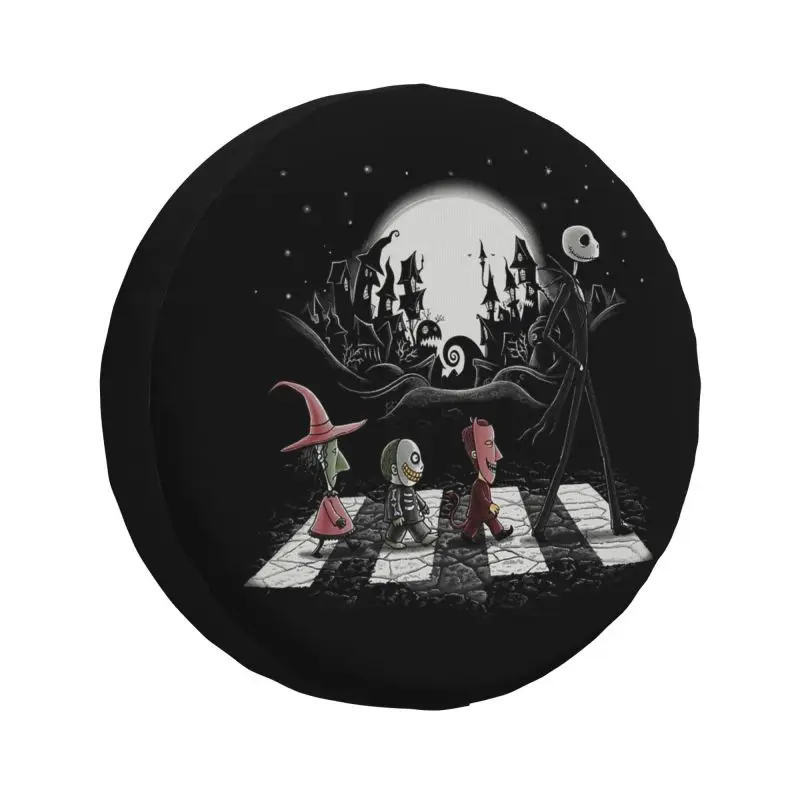 

Чехол на запасное колесо «Кошмар перед Рождеством» для Toyota Jeep RV SUV Trailer Jack Skellington, защитный чехол на колесо автомобиля